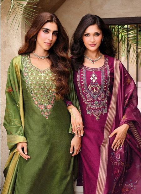 Chitra By Lily And Lali Viscose Silk Mirror Work Readymade Suits Wholesalers In Delhi